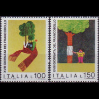 ITALY 1976 - Scott# 1241-2 Children Drawings 100-150l MNH - 1971-80: Nieuw/plakker