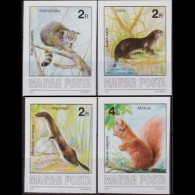HUNGARY 1986 - Scott# 3035-8 Wildlife Imperf. 2-4f MNH - Unused Stamps
