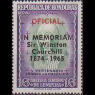 HONDURAS 1965 - Scott# CO110 Churchill Opt. Set Of 1 MNH - Honduras