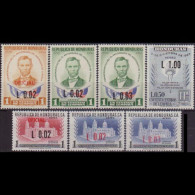 HONDURAS 1974 - Scott# C537-43 Lincoln Etc.Surch. 2c-1l MNH - Honduras