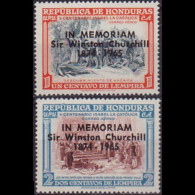 HONDURAS 1965 - Scott# C377-8 Churchill Opt. 1-2c MNH - Honduras