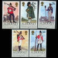 ALDERNEY 1985 - Scott# 23-7 Mil.Uniforms Set Of 5 MNH - Alderney