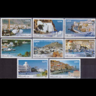 GREECE 2008 - Scott# 2330a-7a Islands Views 2c-1 Euro MNH - Ungebraucht