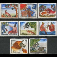 GREECE 1987 - Scott# 1581a-8a Aesop Fables Set Of 8 MNH - Neufs