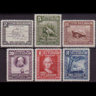 ECUADOR 1936 - Scott# 340-5 Darwin Visit Set Of 6 MNH - Equateur