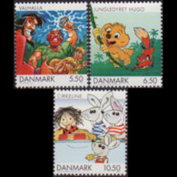 DENMARK 2001 - Scott# 1219-21 Comics 5.5-10.5k MNH - Unused Stamps