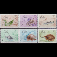 CUBA 1967 - Scott# 1275-80 Marine Life 1-13c MNH - Ungebraucht