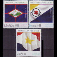 CARIBBEAN NETHERLAND 2016 - Island Flag Set Of 3 MNH - Autres & Non Classés