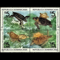 DOMINICA REP. 1996 - Scott# 1242 Turtles Set Of 4 MNH - Dominicaanse Republiek