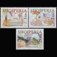 ALBANIA 1995 - Scott# 2490-2 Fontaine Fables Set Of 3 MNH - Albania