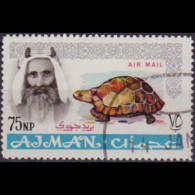 AJMAN 1965 - Scott# C5 Green Turtle 75n LH - Adschman