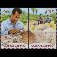 VANUATU 2003 - Scott# 834-5 Carved Palm Nut 90-135v MNH - Vanuatu (1980-...)