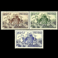 VIET NAM SOUTH 1955 - Scott# 27-9 Myth-Turtle Set Of 3 LH - Vietnam