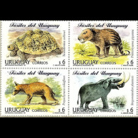 URUGUAY 1998 - Scott# 1713 Endang.Species Set Of 4 MNH - Uruguay