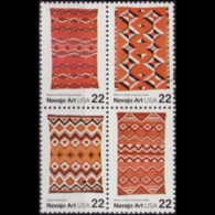U.S.A. 1986 - Scott# 2238a Navajo Carpets Set Of 4 MNH - Nuevos