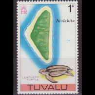 TUVALU 1977 - Scott# 58 Map Unwmk 1c LH - Tuvalu (fr. Elliceinseln)