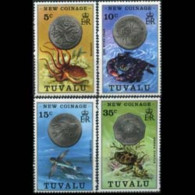 TUVALU 1976 - Scott# 19-22 New Coinage Set Of 4 MNH - Tuvalu