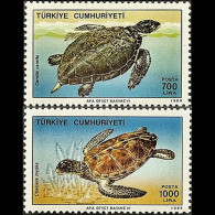 TURKEY 1989 - Scott# 2456-7 Turtles Set Of 2 LH - Nuevos