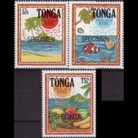 TONGA 1991 - Scott# 771-3 Heilala Specimen 42s-2p MNH - Tonga (1970-...)