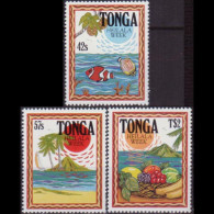 TONGA 1991 - Scott# 771-3 Heilala Week 42s-2p MNH - Tonga (1970-...)