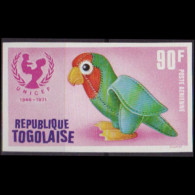 TOGO 1971 - Scott# C168 UNICEF-Parrot Imp. 90f MNH - Togo (1960-...)