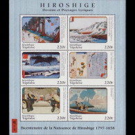 TOGO 1998 - Scott# 1814 Sheet-Hiroshige Ptgs MNH - Togo (1960-...)