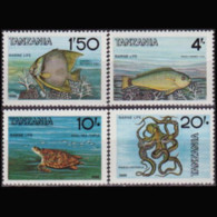TANZANIA 1986 - Scott# 328-31 Marine Life Set Of 4 MNH - Tanzania (1964-...)