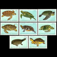 SURINAM 1982 - Scott# 591-5+C98-100(8) Turtles Set Of 8 MNH - Suriname