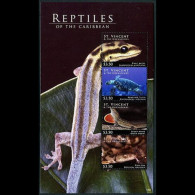 ST.VINCENT 2013 - Scott# 3886 S/S Reptiles MNH - St.Vincent (1979-...)