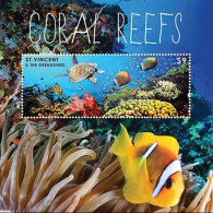 ST.VINCENT 2012 - Scott# 3844 S/S Coral Reefs MNH - St.Vincent (1979-...)