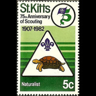 ST.KITTS 1982 - Scott# 99 Scouting 75th. 5c MNH - St.Kitts Und Nevis ( 1983-...)