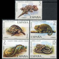 SPAIN 1974 - Scott# 1819-23 Reptiles Set Of 5 MNH - Ungebraucht