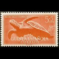 SP.GUINEA 1954 - Scott# B31 Turtle 5c LH - Guinea Spagnola