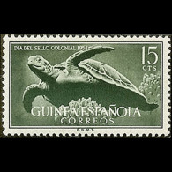 SP.GUINEA 1954 - Scott# 335 Turtle 15c MNH - Guinea Española