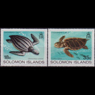 SOLOMON IS. 1983 - Scott# 489-90 Turtles 18-35c MNH - Solomoneilanden (1978-...)