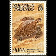 SOLOMON IS. 1979 - Scott# 412A Hawksbill Turtle $10 MNH - Solomon Islands (1978-...)