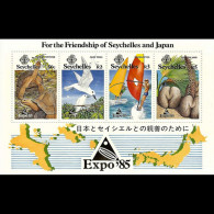 SEYCHELLES 1985 - Scott# 566a S/S Expo.-Nature MNH - Seychelles (1976-...)