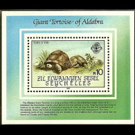 SEYCHELLES-Z.E.S. 1985 - Scott# 110 S/S Tortoises MNH - Seychellen (1976-...)