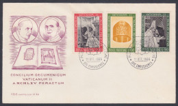 Vatican City 1966 FDC Pope Paul VI, Ecumenical Council, Christianity, Christian, First Day Cover - Storia Postale