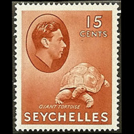 SEYCHELLES 1938 - Scott# 133 Giant Tortoise 15c No Gum - Seychellen (1976-...)