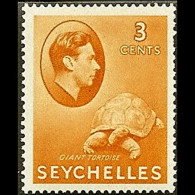 SEYCHELLES 1941 - Scott# 127 Giant Tortoise 3c No Gum - Seychelles (1976-...)