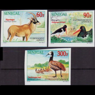 SENEGAL 1999 - Scott# 1410-2 Fauna Imperf. 60-300f MNH - Sénégal (1960-...)