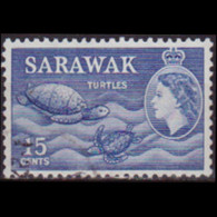 SARAWAK 1957 - Scott# 204 Turtles 15c Used - Sarawak (...-1963)