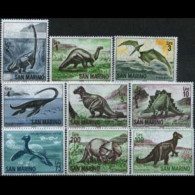 SAN MARINO 1965 - Scott# 612-20 Dinosaurs Set Of 9 MNH - Neufs