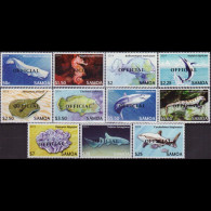 SAMOA 2014 - Scott# O13/24 Marine Life Missing $9 MNH - Samoa