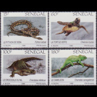 SENEGAL 1991 - Scott# 914-7 Reptiles Set Of 4 MNH - Sénégal (1960-...)