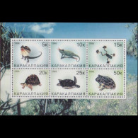 RUSSIA-KARAKALPAKIA 1998 - S/S Reptiles MNH - Locales & Privados