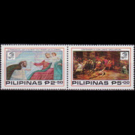 PHILIPPINES 1984 - Scott# 1689a Paintings Set Of 2 MNH - Philippinen