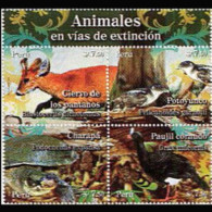 PERU 2009 - Scott# 1687 Endag.Animals Set Of 4 MNH - Peru