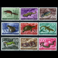 YUGOSLAVIA 1962 - Scott# 663-71 Reptiles Set Of 9 MNH - Nuovi